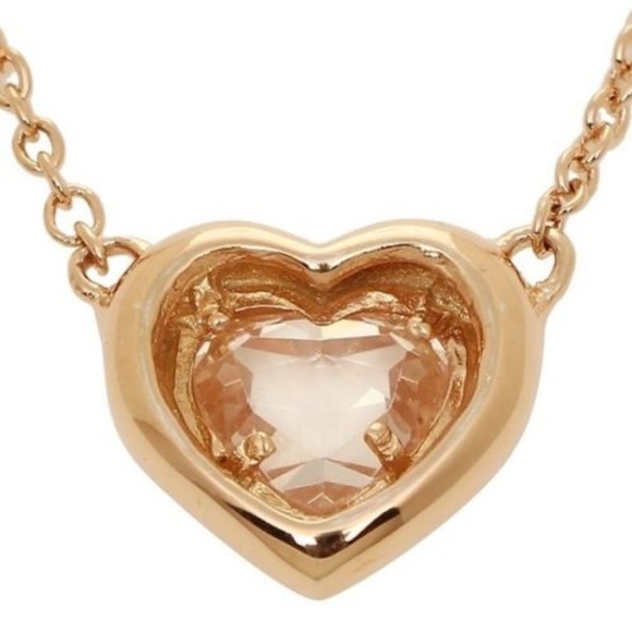 Coach F27135 Open Circle Heart Rose Gold Necklace - Picture 4 of 8